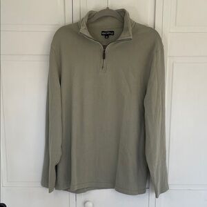 J. Crew Mercantile Men's Sage Green Quarter-Zip Pullover Sz XL